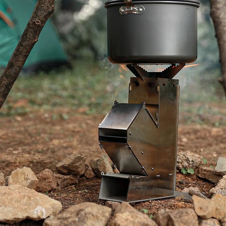 Portable Outdoor Rocket Wood Burning Stove Heater image 6
