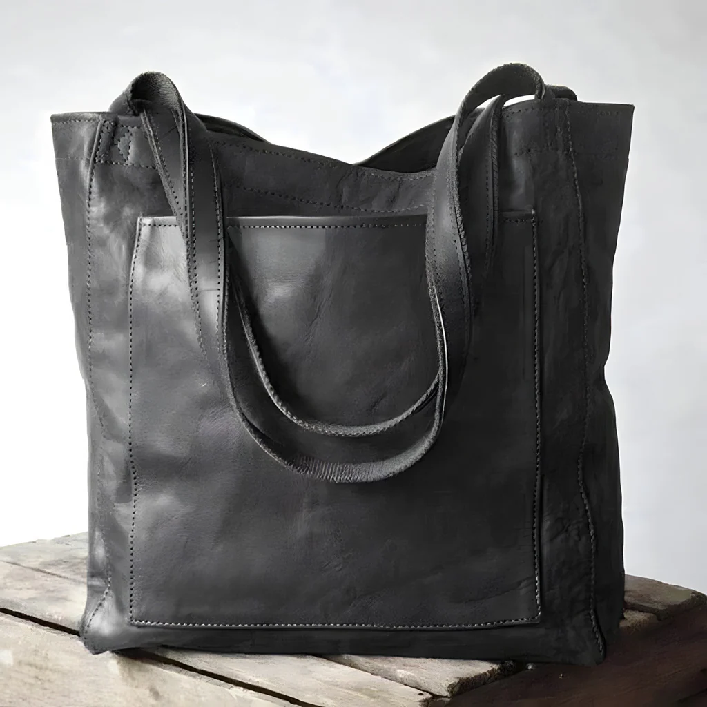 Women's Leather Bag - Black image