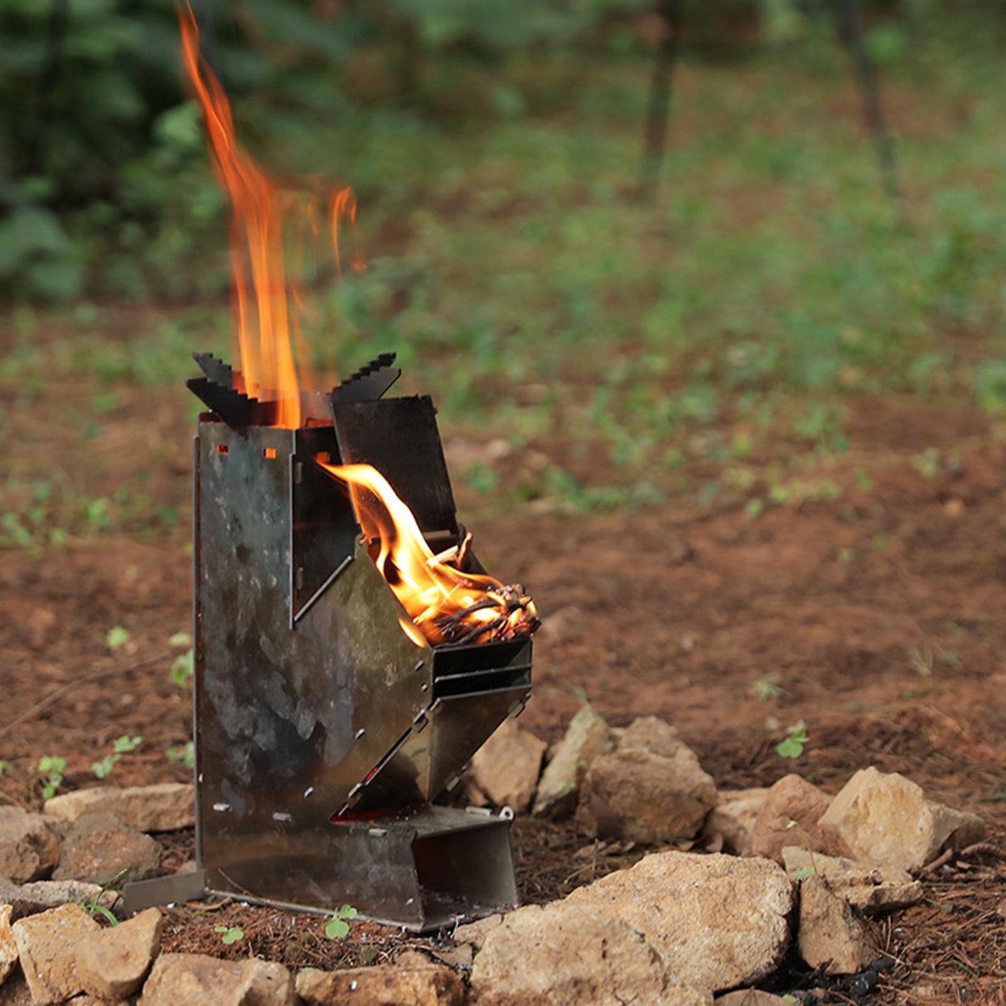 Portable Outdoor Rocket Wood Burning Stove Heater image 1