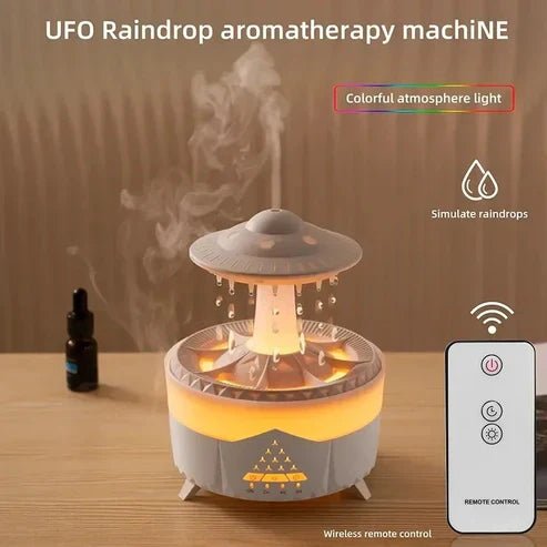 Mushroom Humidifier with Raining Cloud Lamp Aromatherapy - Colorful Raindrop Light Essential Oil Diffuser image 6