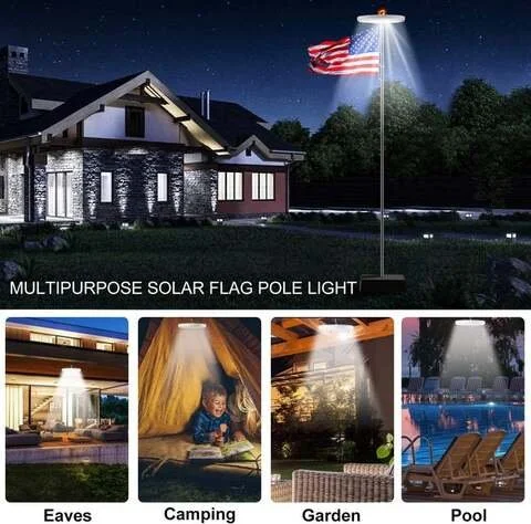 Solar Powered Flagpole Lights - All Night Long Last Flag Pole Lights - LED image 5