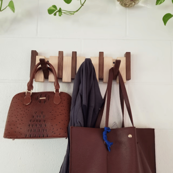 Handmade Wooden Coat Rack image 4