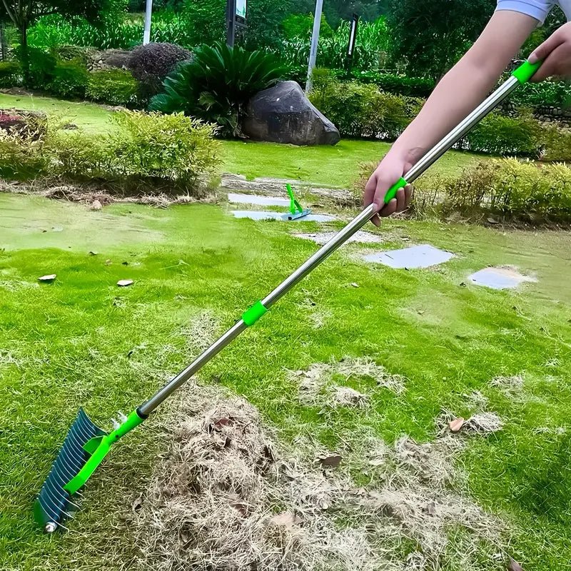 Long Reach Thatch Rake for Dethatching Dead Grass image 1