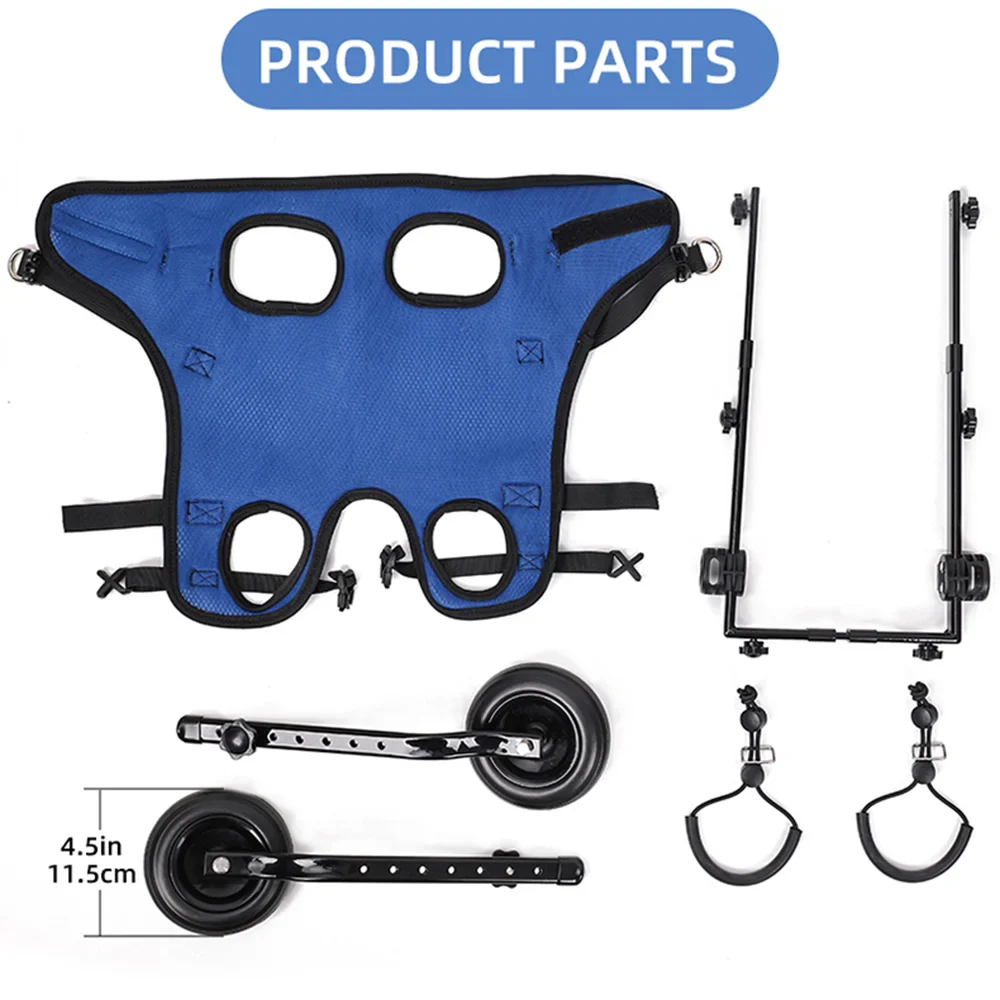 Dog Wheelchair Disability Dog Hind Legs Bracket Cat Dog Injured And Weak Rehabilitation Aid Car Adjustable Pet Walk Booster image 1