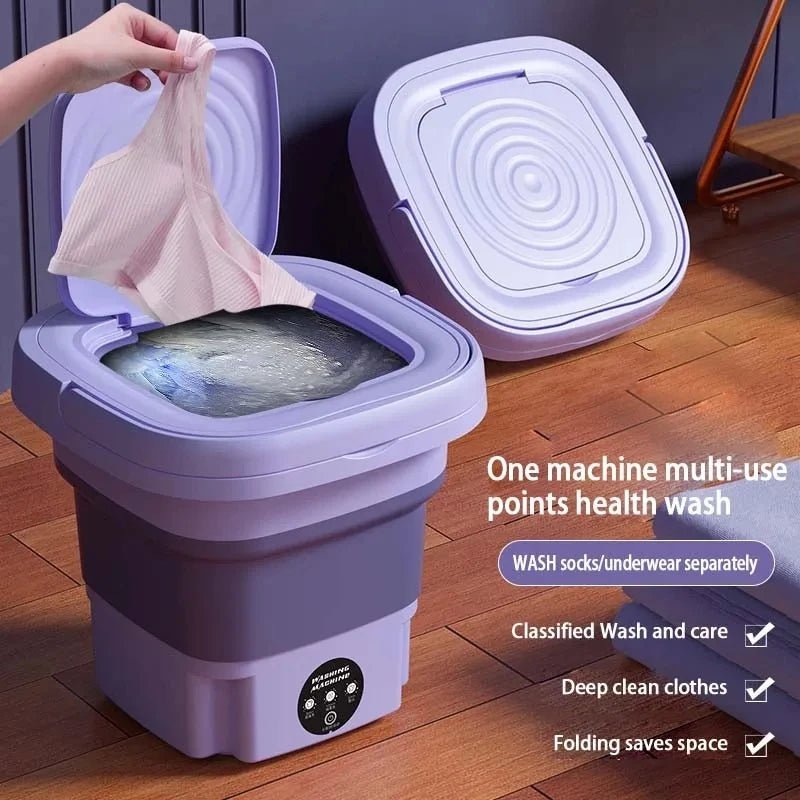Foldable Portable Washing Machine with Spin Dryer | Mini Clothes Washer image 5