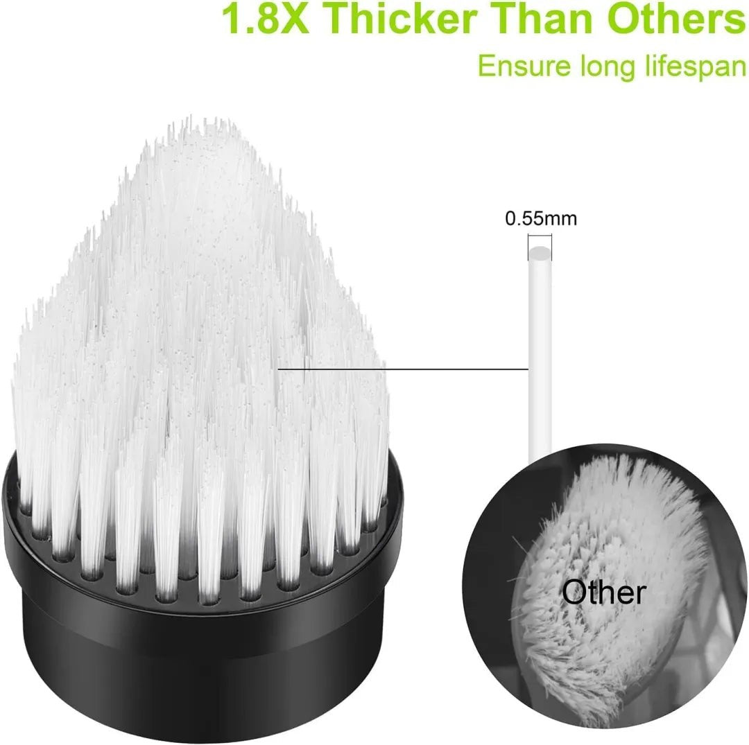Electric Spin Power Scrubber Cordless Cleaning Brush Long Handle 7 Heads image 9