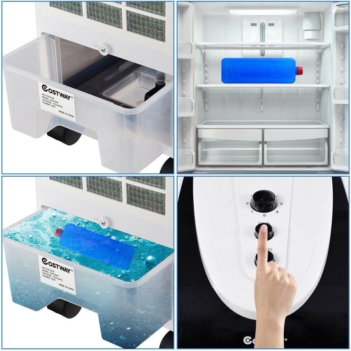 Portable Air Conditioner Stand Up Room Cooler Indoor AC Unit Windowless On Wheel image 5