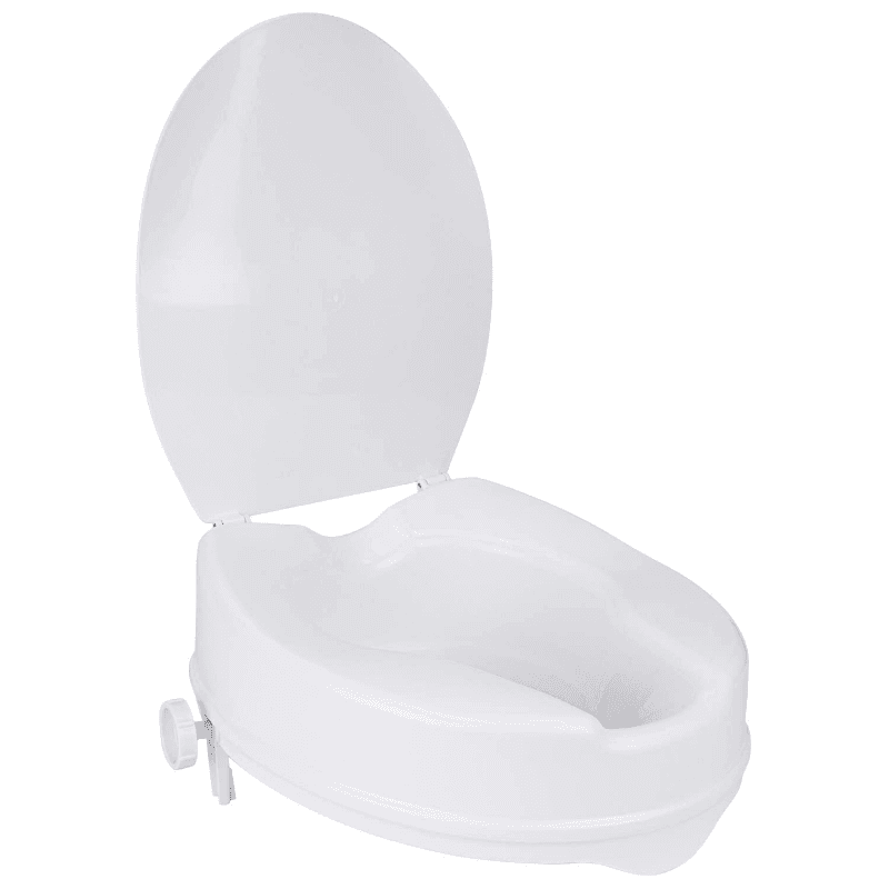 Clamp On Raised Handicap Toilet Seat Riser 4" image 1