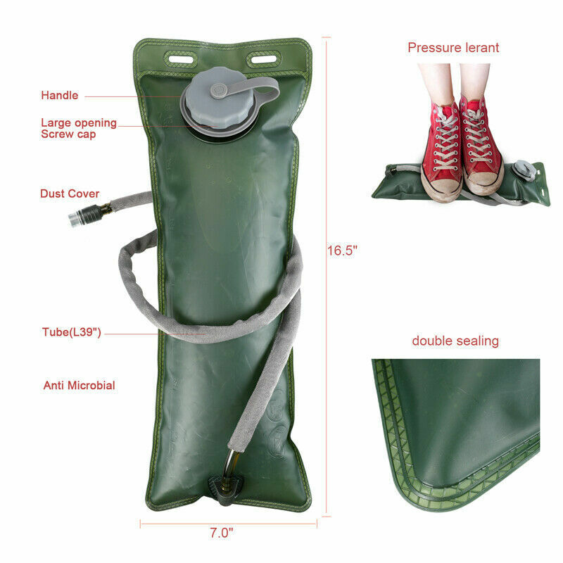 Hydration Backpack 3L Water Bladder Bag Hiking Camping image 15