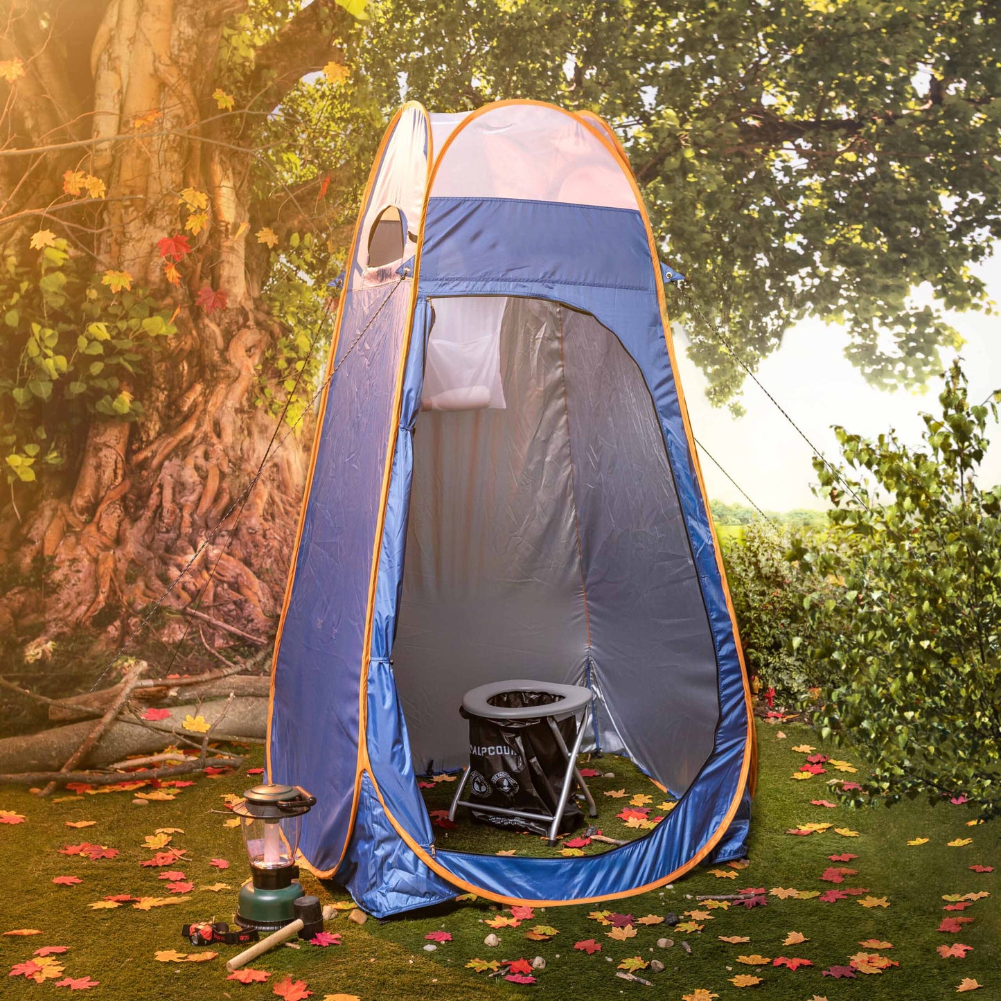 Portable Camping Toilet Seat With Trash Bag Hooks image 7