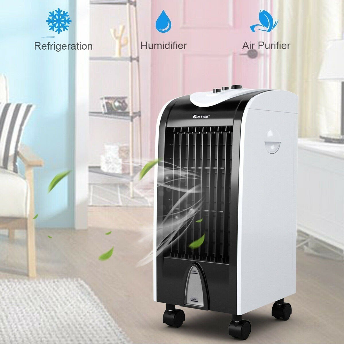Portable Air Conditioner Stand Up Room Cooler Indoor AC Unit Windowless On Wheel image 7