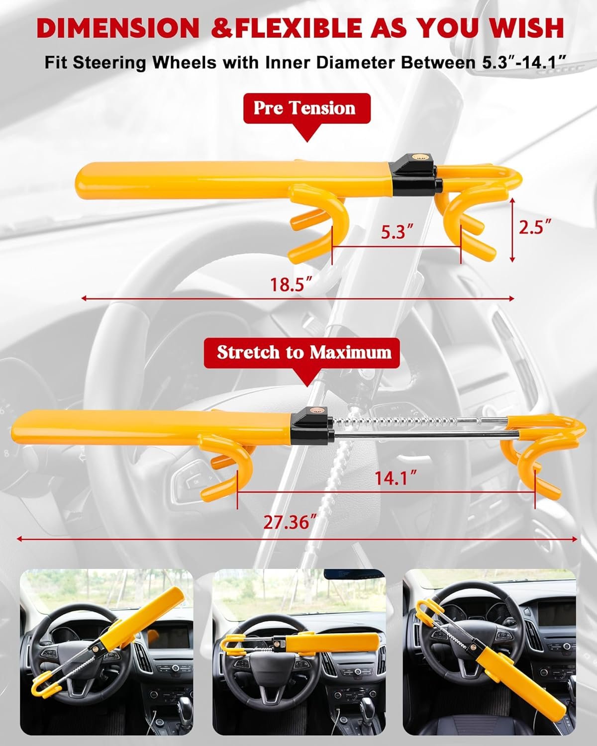 Car Steering Wheel Lock image 3