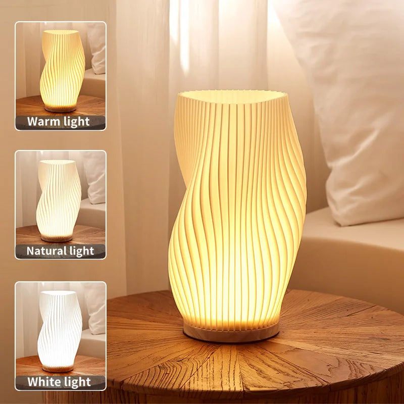 Pleated Table Lamp for Calm, Modern Spaces