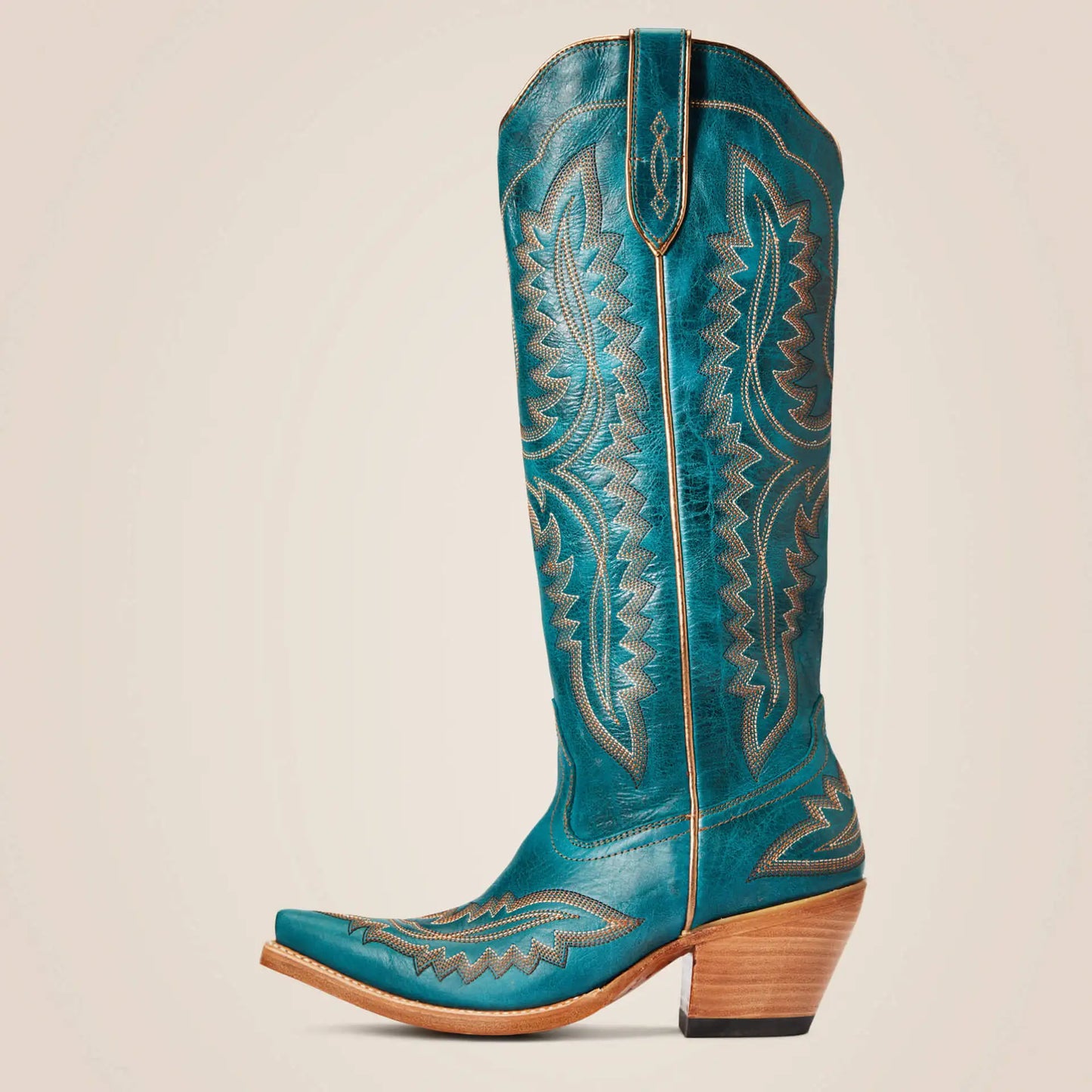 Women’s High-Top Western Cowboy Booties – Pointed Toe Thin Heel