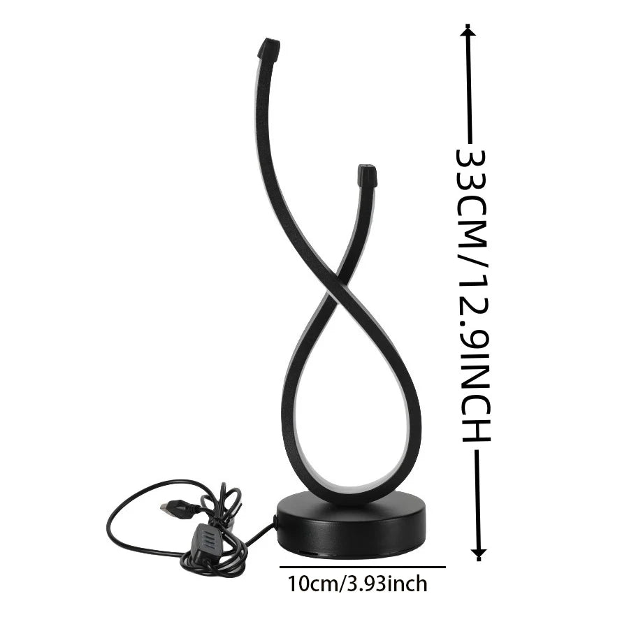 Modern Sculptural Table Lamp with Soft Ambient Light