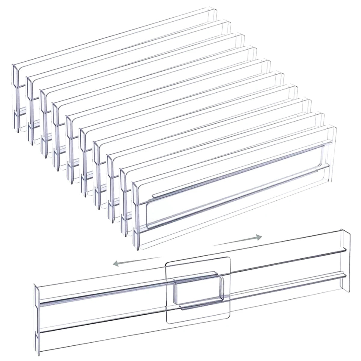 Expandable Drawer Dividers – Adjustable Drawer Organization Set