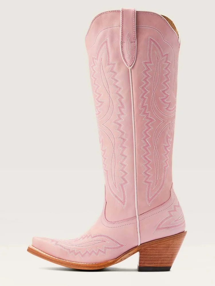 Retro Embroidered Western Cowboy Boots for Women – Pointed Toe