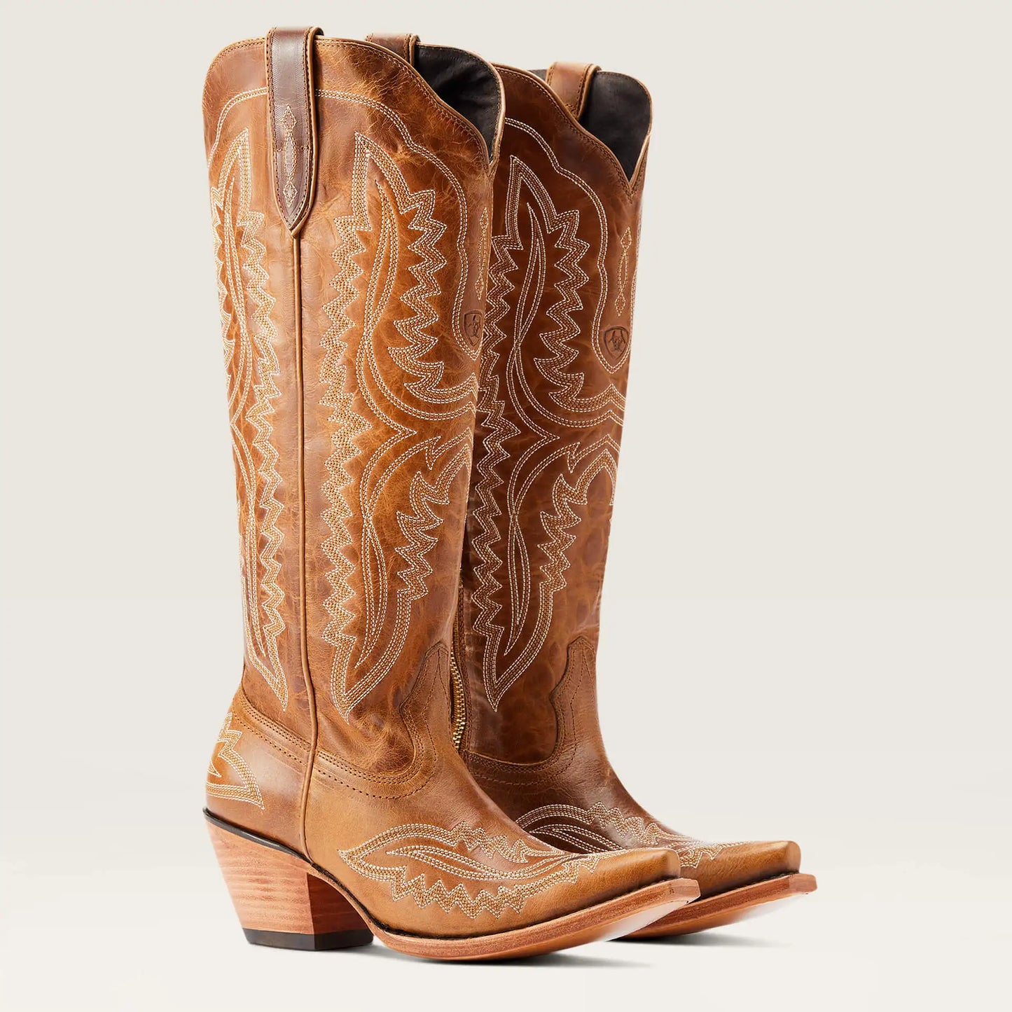 Women’s High-Top Western Cowboy Booties – Pointed Toe Thin Heel