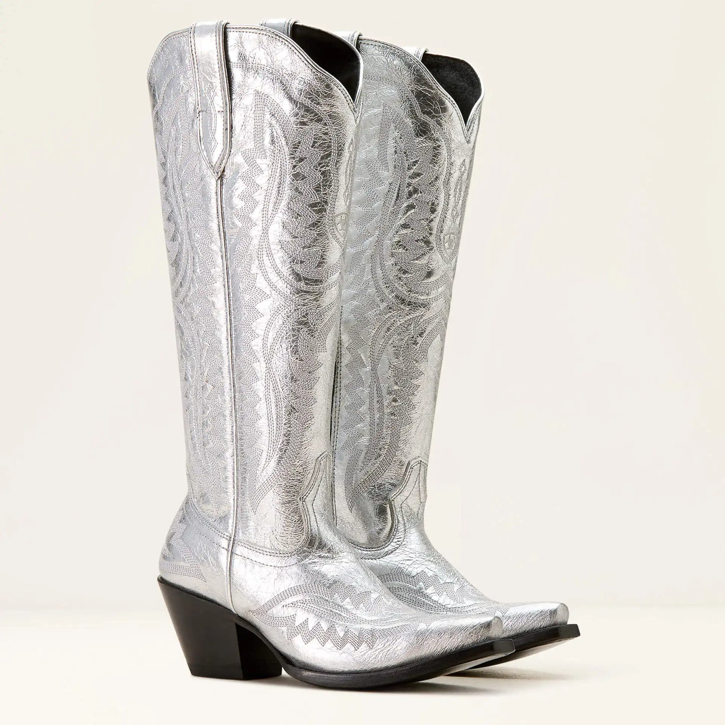 Women’s High-Top Western Cowboy Booties – Pointed Toe Thin Heel