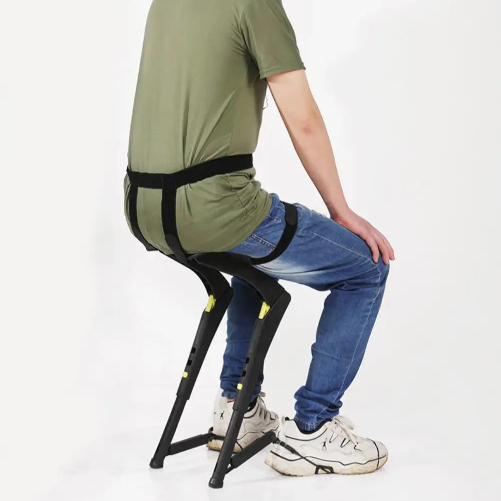 Portable Wearable Exoskeleton Outdoor Sports Folding Chair image 1