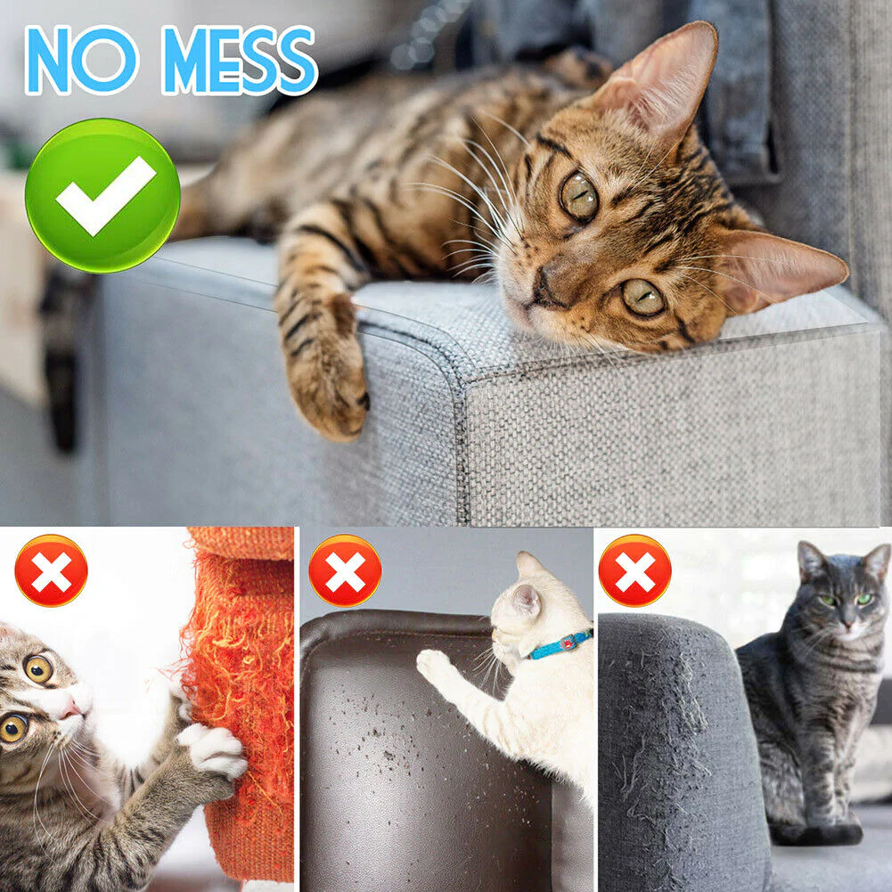 8PC Cat Scratch Furniture Protector Guards Anti-Scratch Couch Protector Pads image 5