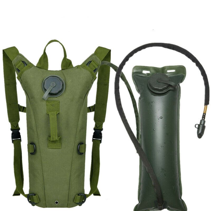 Hydration Backpack 3L Water Bladder Bag Hiking Camping - Green image