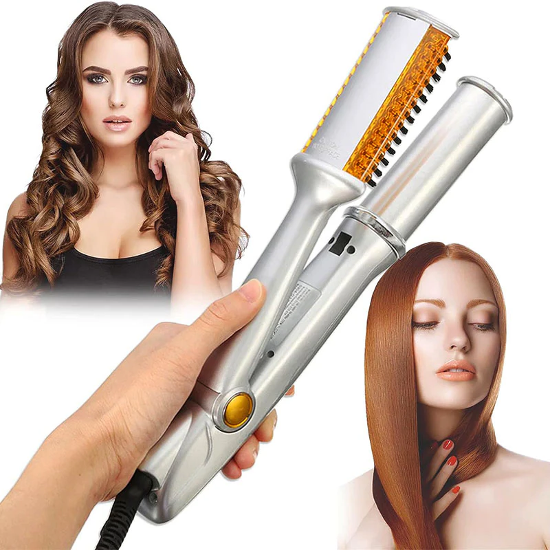Professional 2 in 1 Rotating Iron Hair Brush image 1