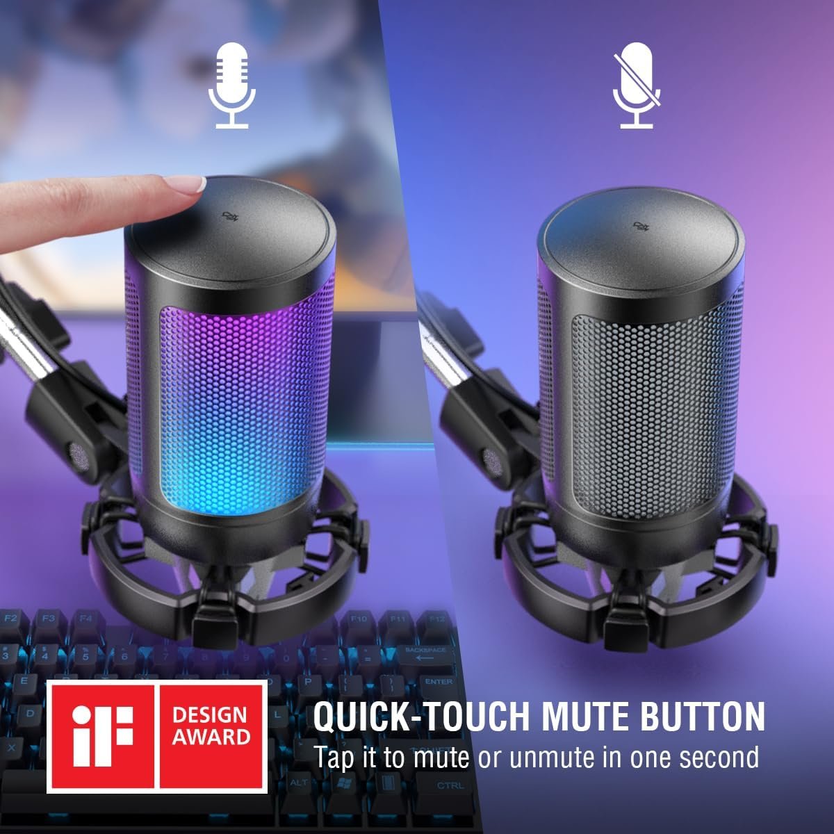 Gaming PC Microphone Podcast Condenser Mic image 4