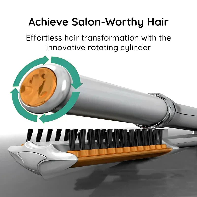 Professional 2 in 1 Rotating Iron Hair Brush image 3