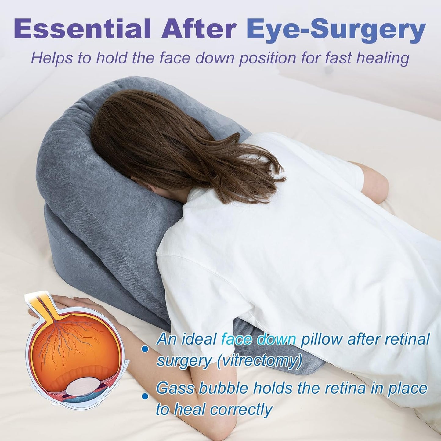 Face Down Pillow After Bbl Or Eye Surgery Stomach Sleeping Pillow image 5