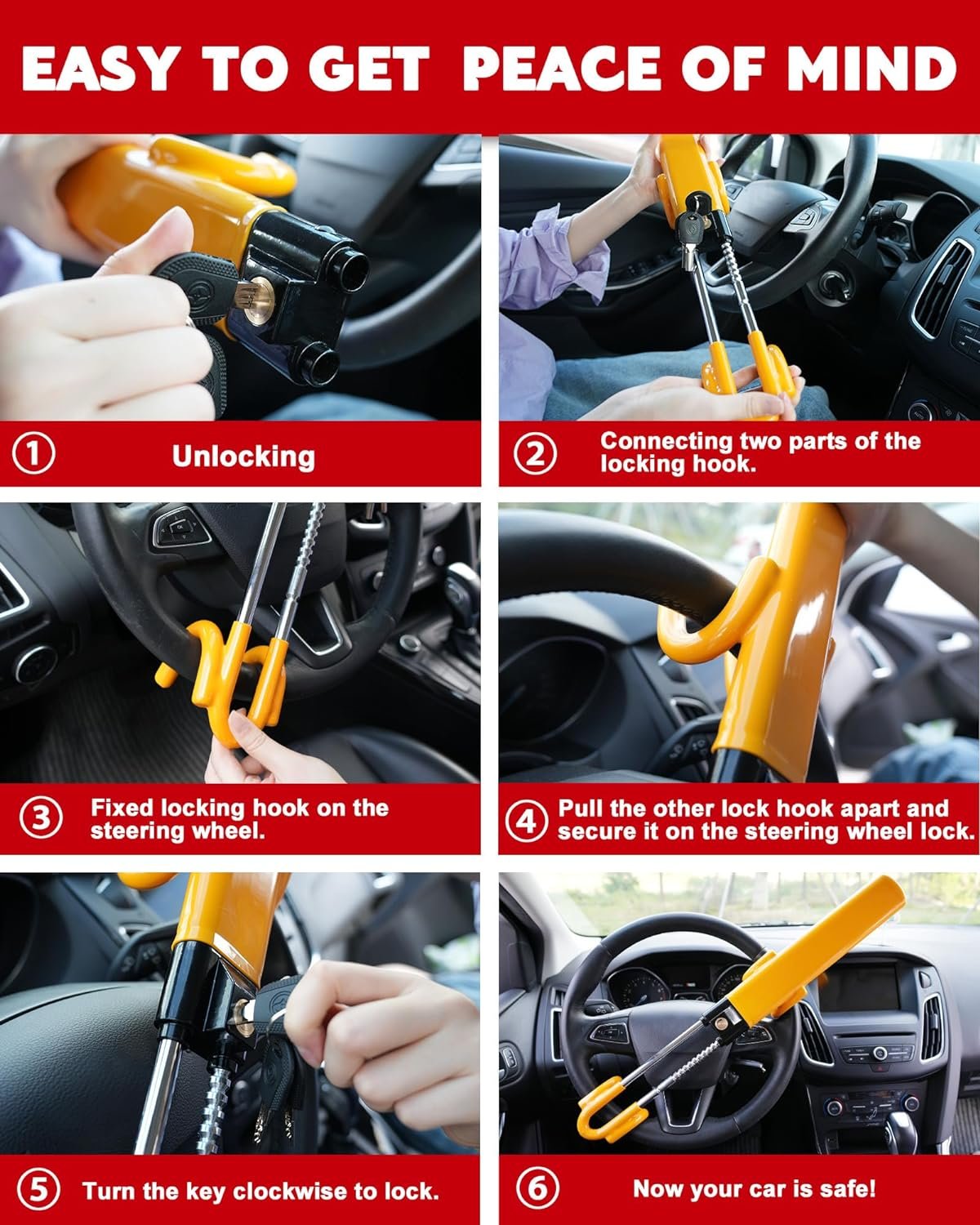 Car Steering Wheel Lock image 2