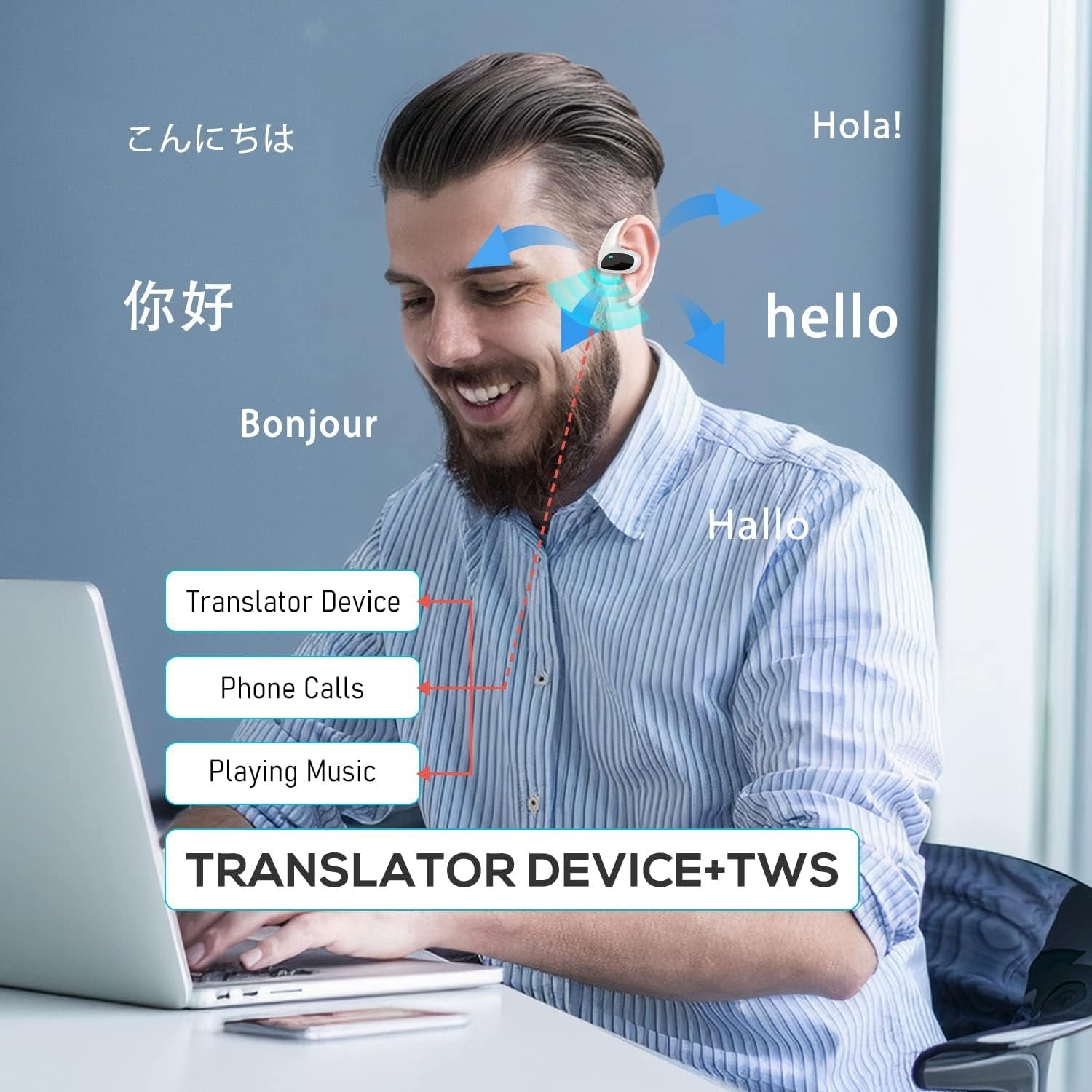 Language Translator Earbuds image 1