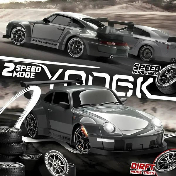 Retro Drift Master – 4WD RC Car with LED Lights image 7