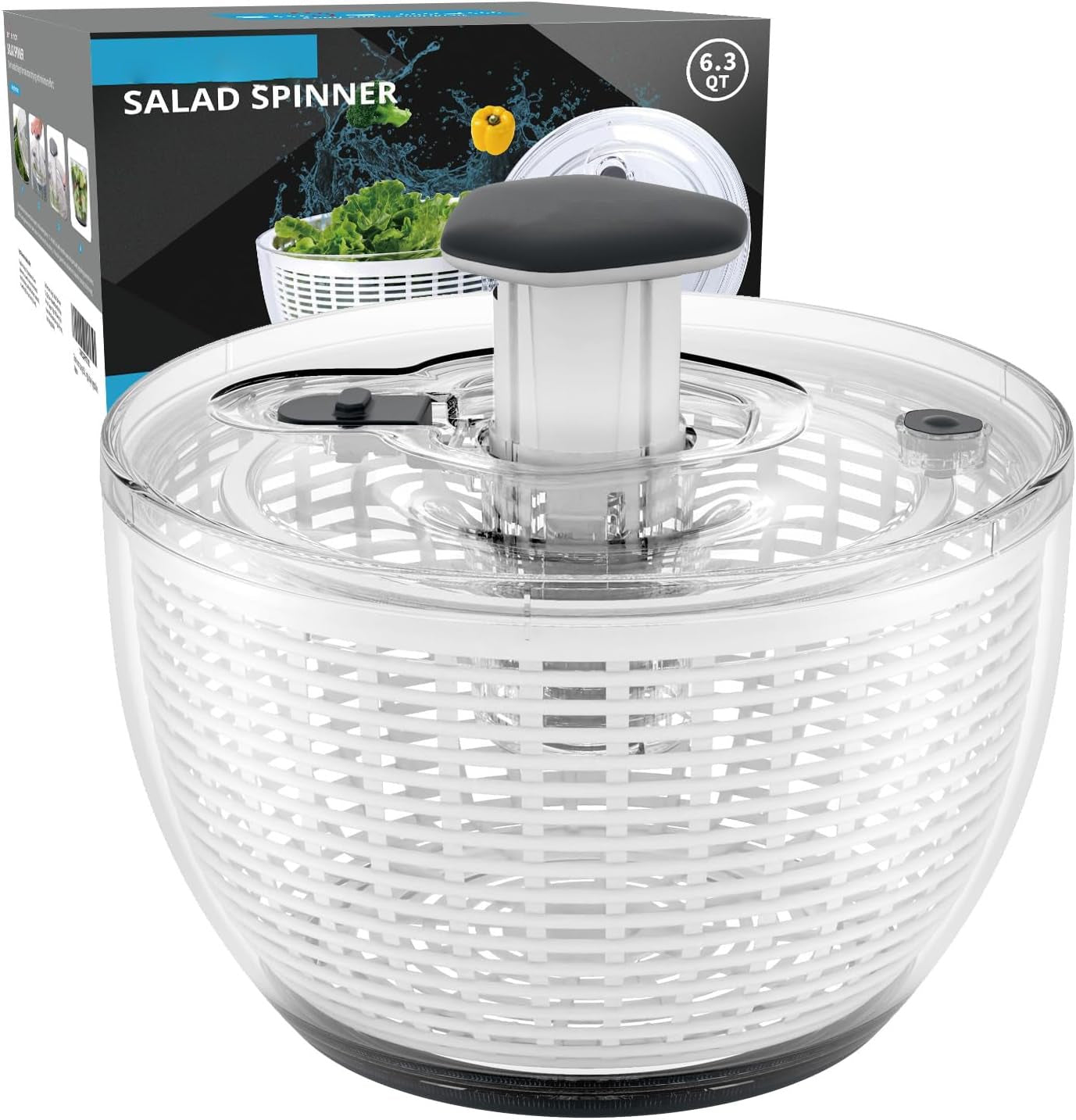 One-Handed Large Lettuce Salad Spinner image 8