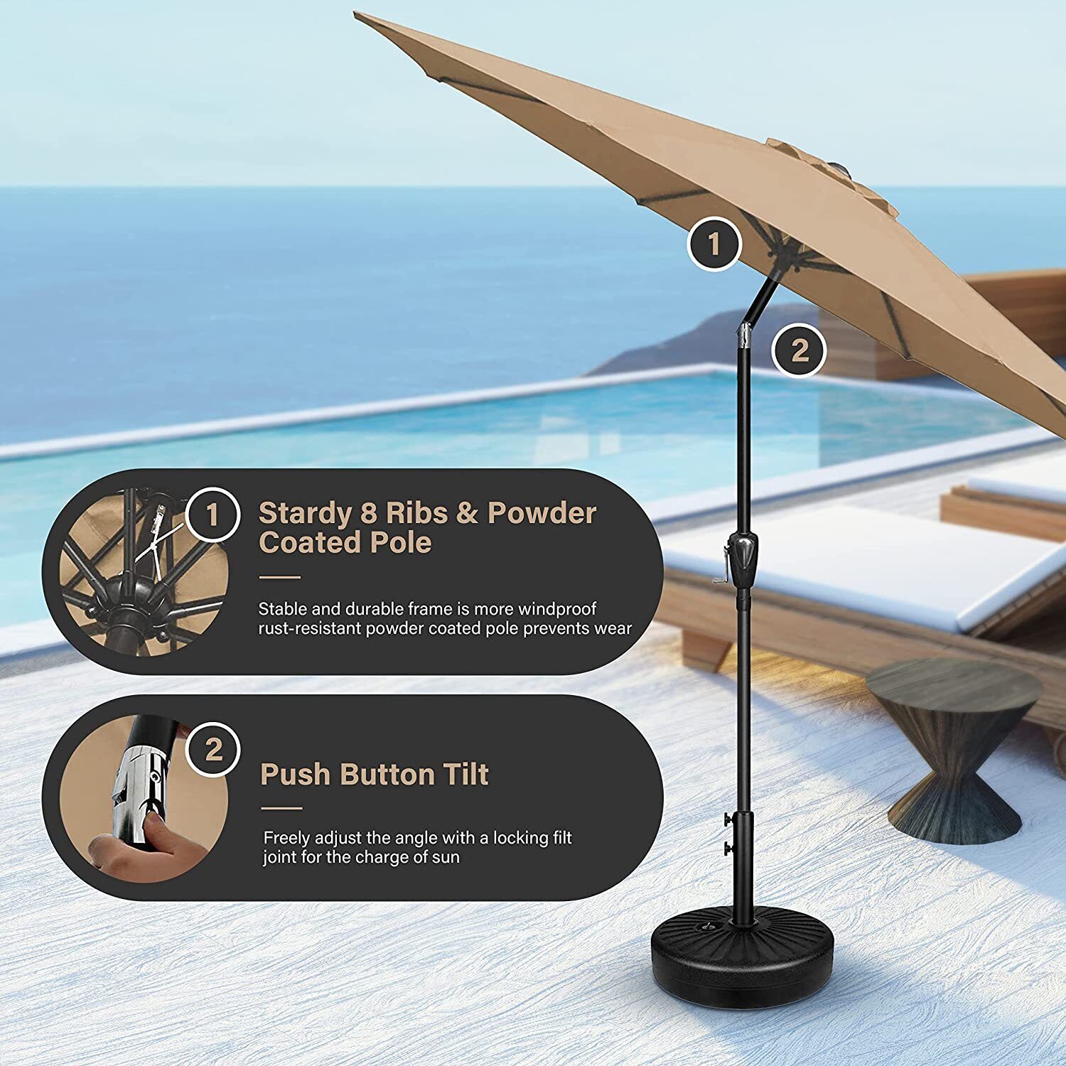 Outdoor Patio Table Umbrella image 7