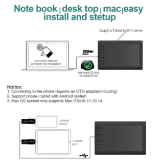 Graphic Tablet Drawing Pad Digital Pen image 2
