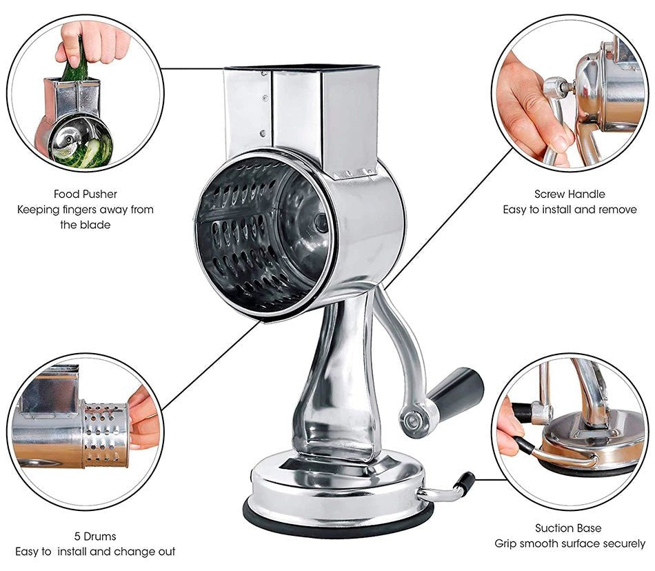 Multi-Functional Kitchen Rotary Food Grater/Shredder/Slicer image 2