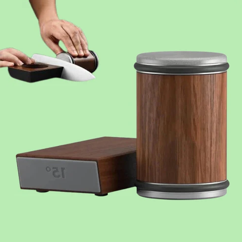 Tumbler Knife Sharpener with Adjustable Angle and Smooth Rolling Action for Precision Sharpening - Ceramic Polishing Disc to Sharpen and Polish Knives image 0