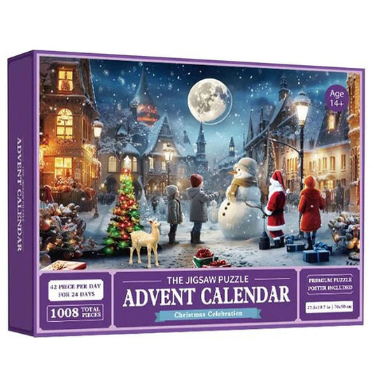 Christmas Jigsaw Advent Calendar Puzzle Blind Box 24 Parts image 0