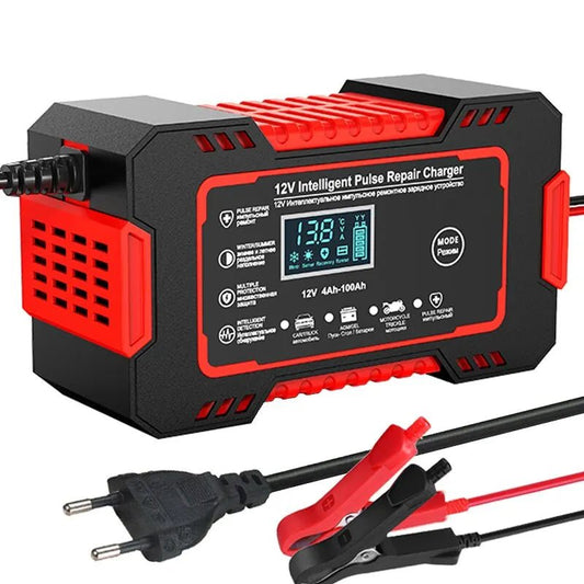 Car Battery Charger 12v 6a Pulse Repair LCD Display image 0