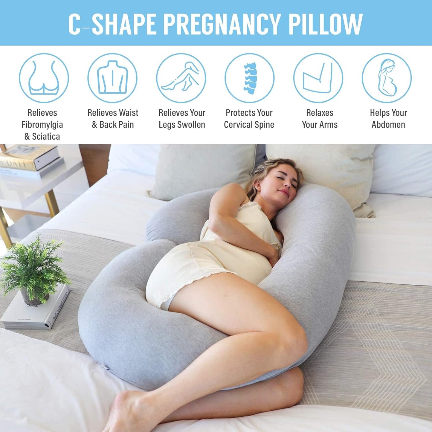 C Shaped Full Body Pregnancy Pillow image 1