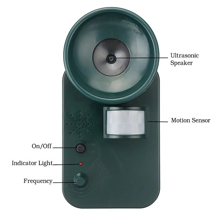 5000sqft 9v Dc Ultra Sonic Cordless Pest Animal Repeller Outdoor Safely Repel Various Animal image 5