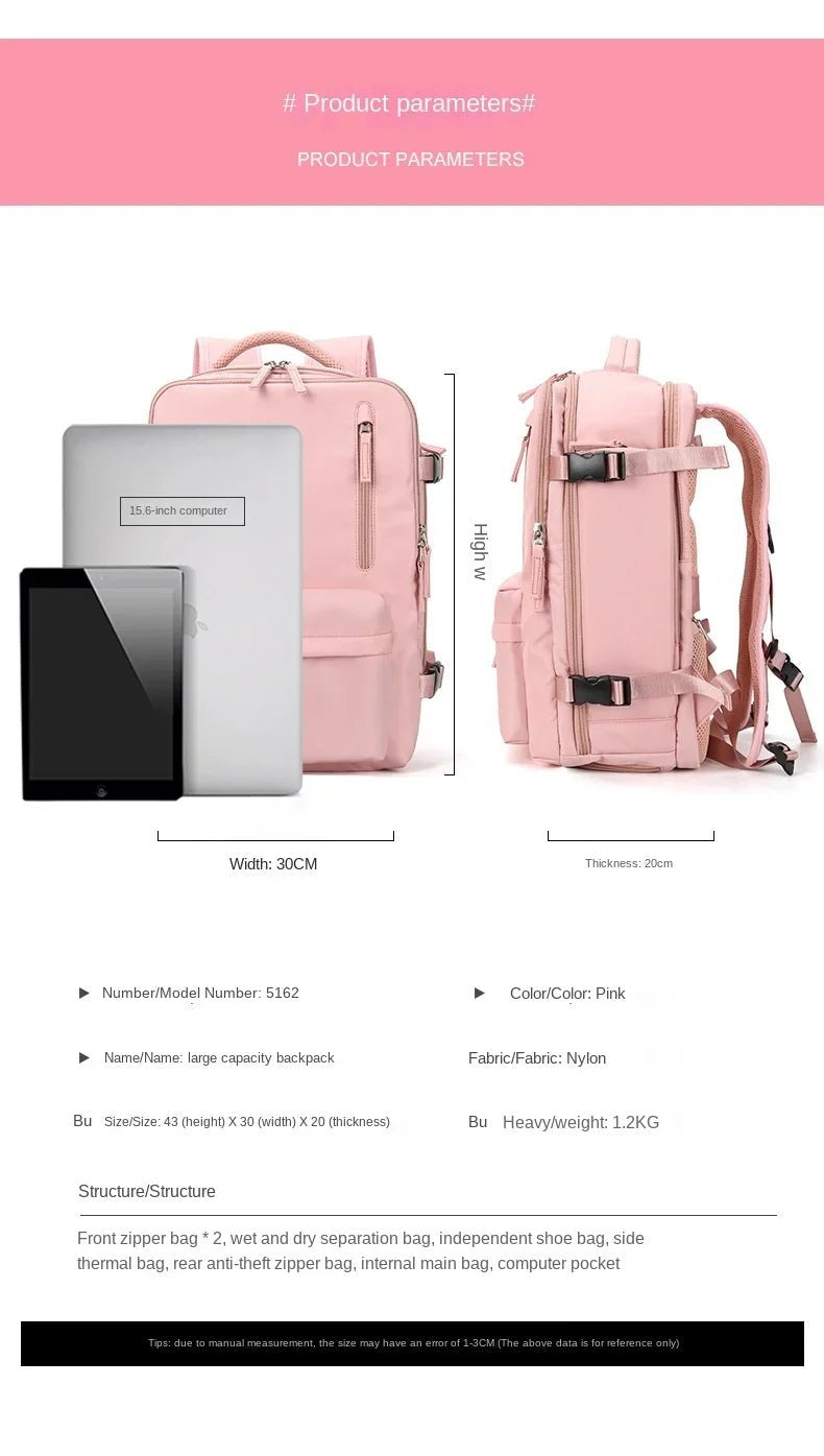 Travel Carry On Backpack With Shoe Compartment image 6