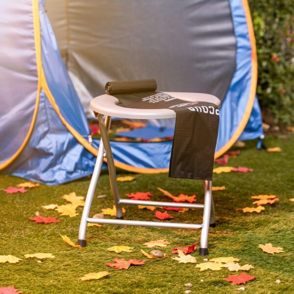 Portable Camping Toilet Seat With Trash Bag Hooks image 9