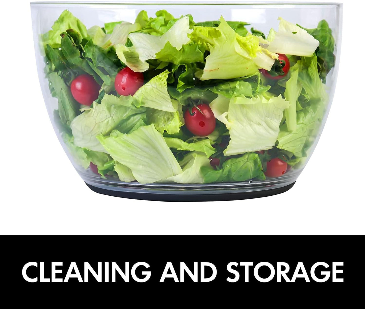 One-Handed Large Lettuce Salad Spinner image 2
