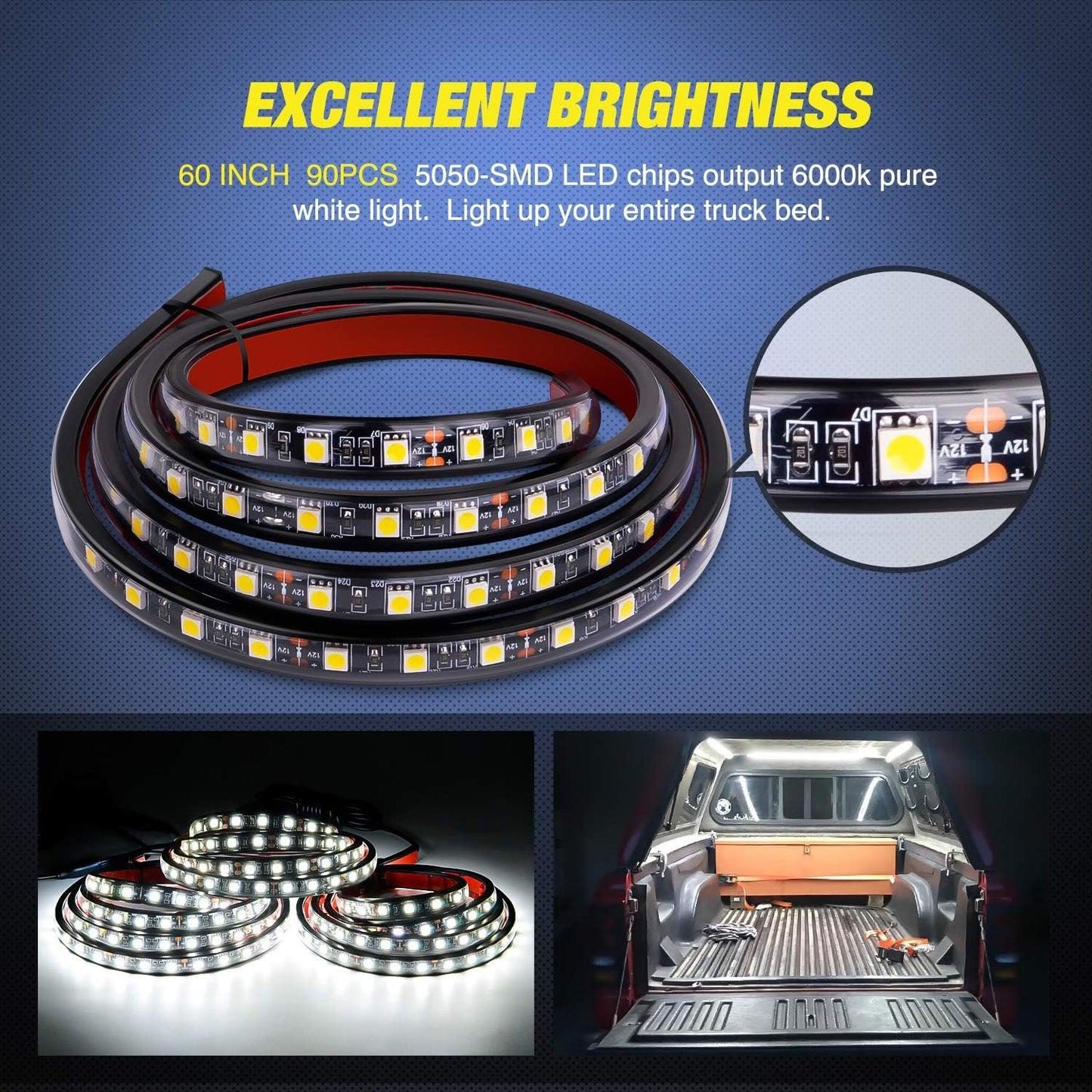 Cargo Pickup Truck Truck Bed Lights 60 Inch Bed Light Strip image 1