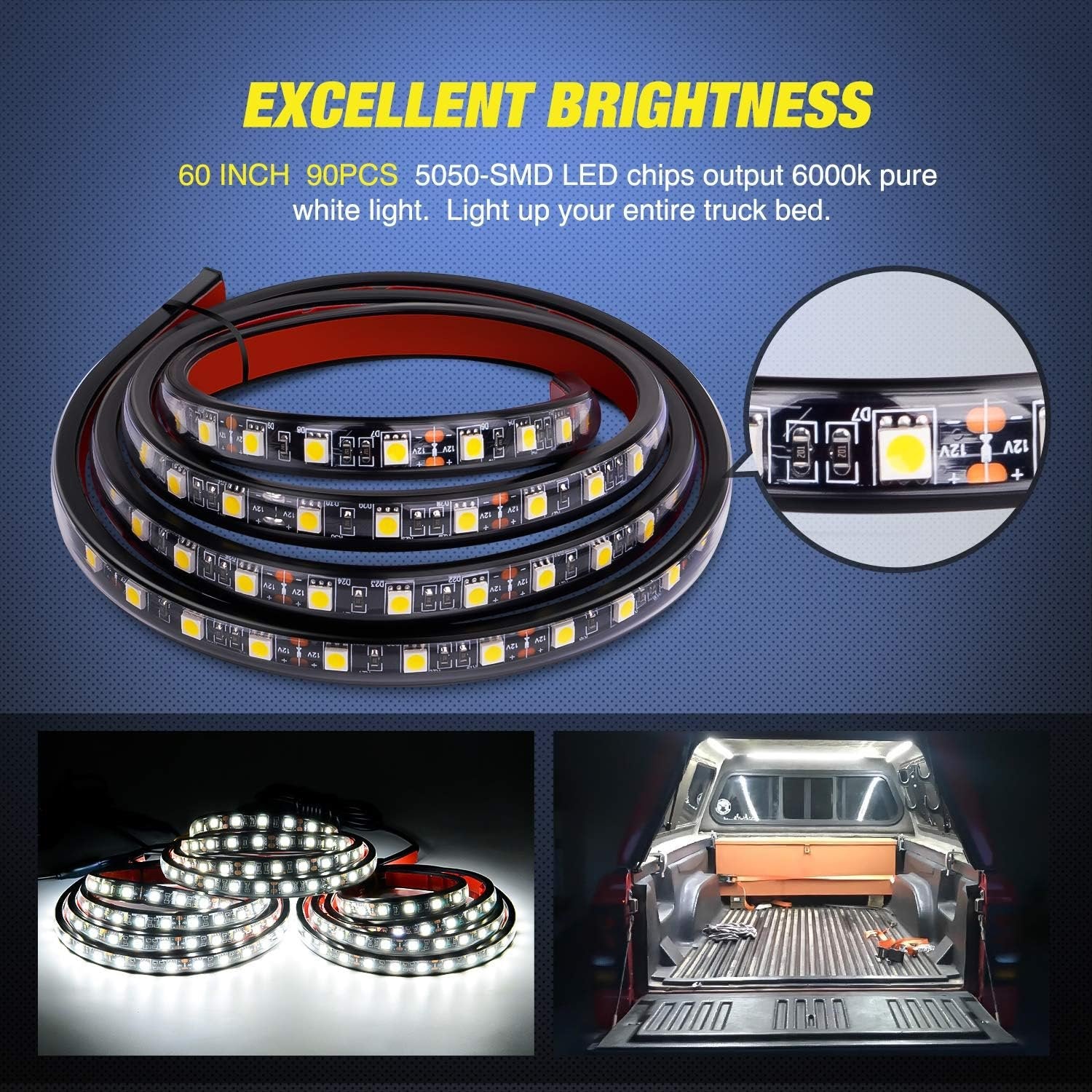 Cargo Pickup Truck Truck Bed Lights 60 Inch Bed Light Strip image 1