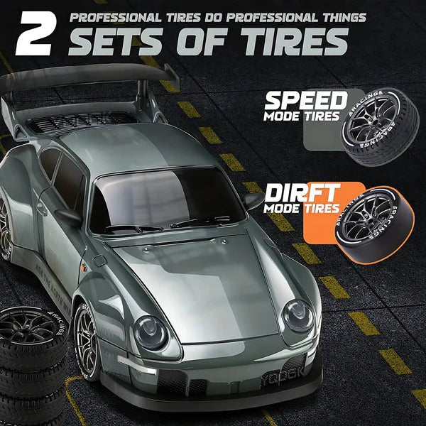 Retro Drift Master – 4WD RC Car with LED Lights image 4