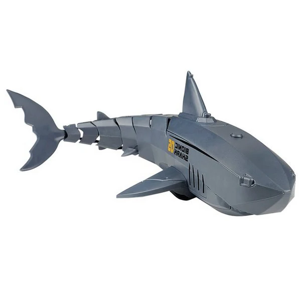 Remote Control Shark Submarine Toy RC Shark Electric Rechargeable Water Toy - Gray image