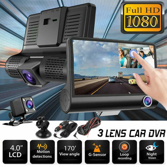 4" Touch Screen Front and Rear Dash Cam image 0